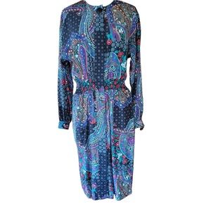 Vintage‎ Leslie Fay Multi-Color Career Dress